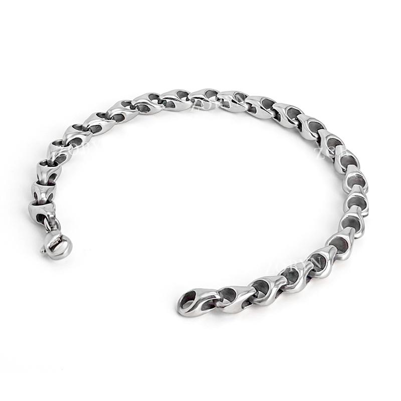 Mens Stainless Steel Cuban Link Bracelet Heavy Duty Black Oxidized Retro Gothic Punk Biker Style Jewelry Adjustable for Men