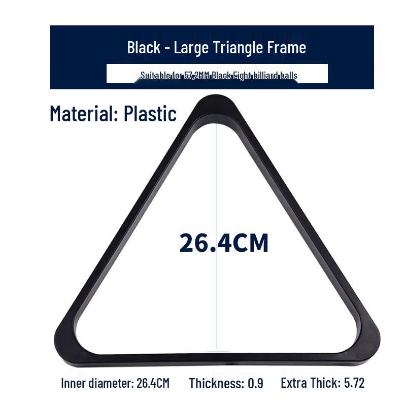 Large Black Plastic Billiard Triangle Rack