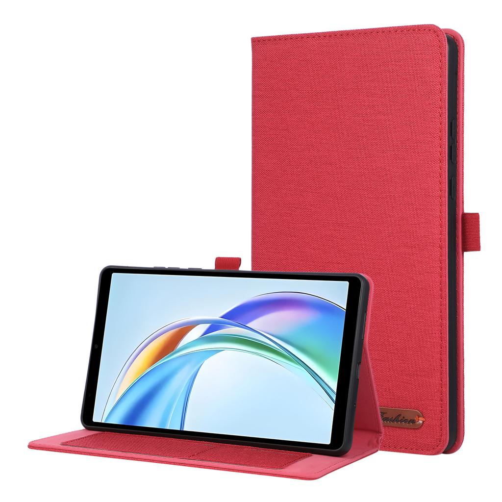For Honor Pad X7 Case with Stand Card Holder Cloth Texture Leather Tablet Cover