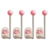4Pcs Self Adhesive Wall Hooks Strong Load-bearing Creative Shape Easy to Install Punch Free Wall Mounted Clothes Key Towel Hangers