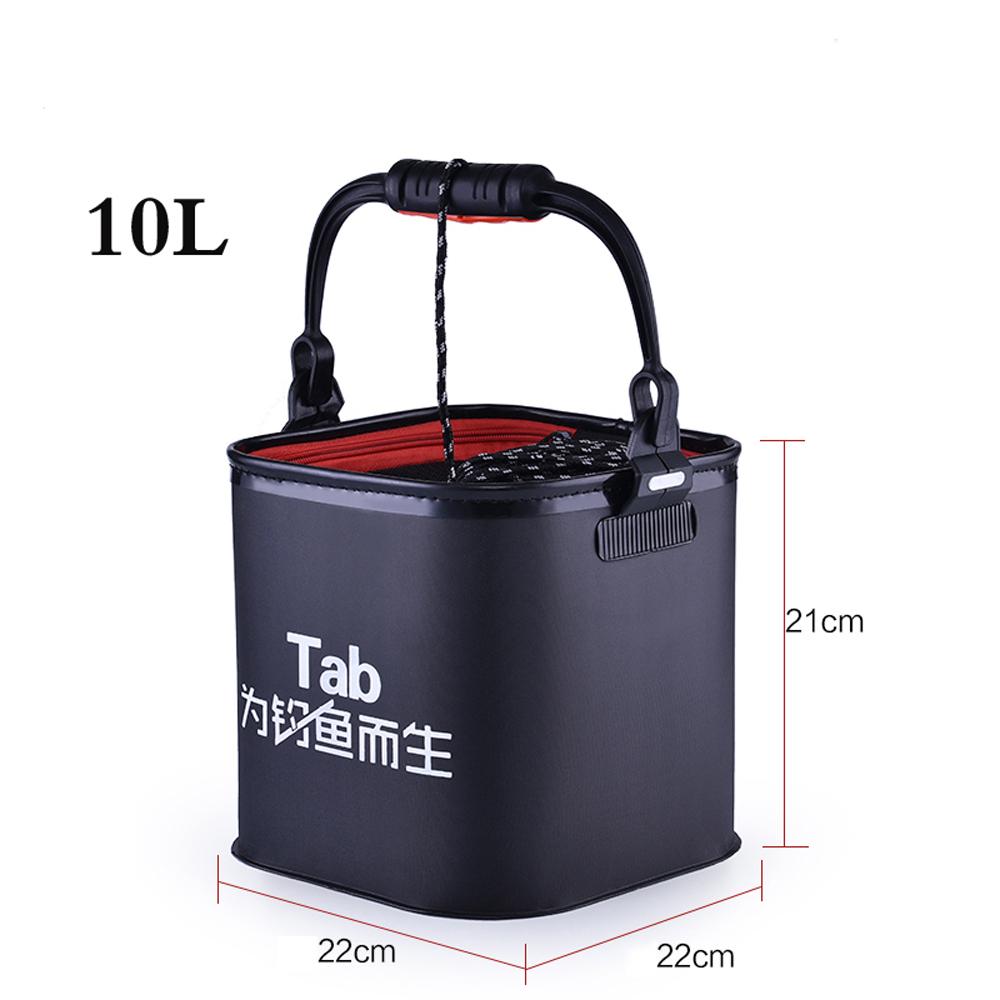 Portable EVA Fishing Bag Collapsible Bucket for Live Fish Box Oxygen Pump Car Camping Water Container Basin Tackle Storage Case