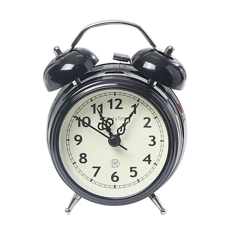 Retro Loud Alarm Clock Double Bell Loudly Snooze for Time Clocks for Home Students Kids Room Decoration