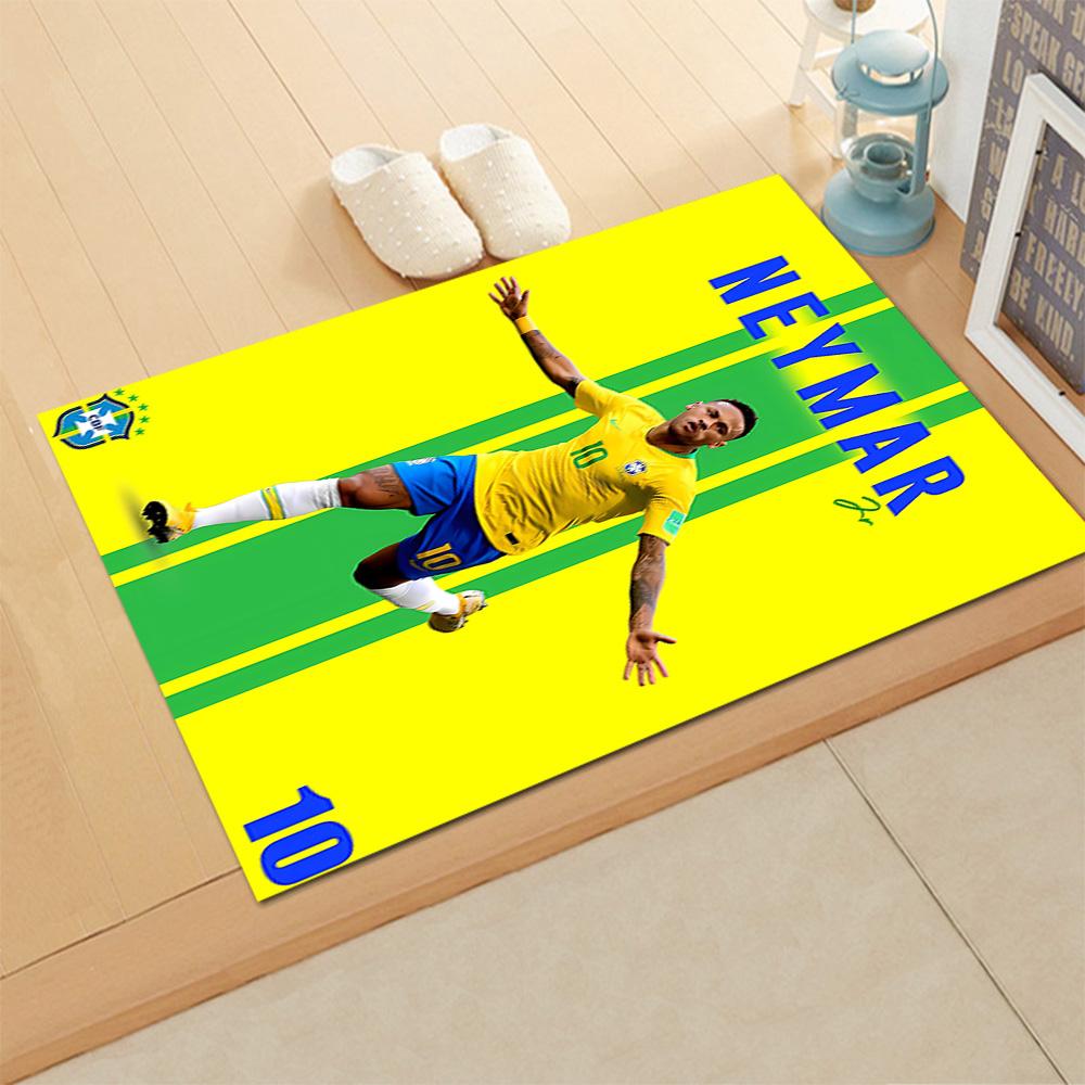 Brazilian Football Star rug for living rooms, bedrooms, home décor, and as gifts.