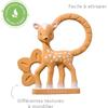 Anneau de dentition - SOPHIE LA GIRAFE - Fanfan le Faon - Multi‑textures - Caoutchouc naturel