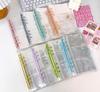 Transparent Clip Loose-leaf Folder A6 Budget Binder 6 Ring Binder with pp Photo Sleeves