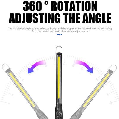USB Rechargeable COB LED Work Light Portable Magnetic Cordless Inspection Light For Car Repair Home Workshop Emergency