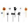 10pcs Cute Halloween Fruit Fork Plastic Fruit Pick Kids Bento Lunch Cake Dessert Food Toothpick Kitchen Tableware Decor