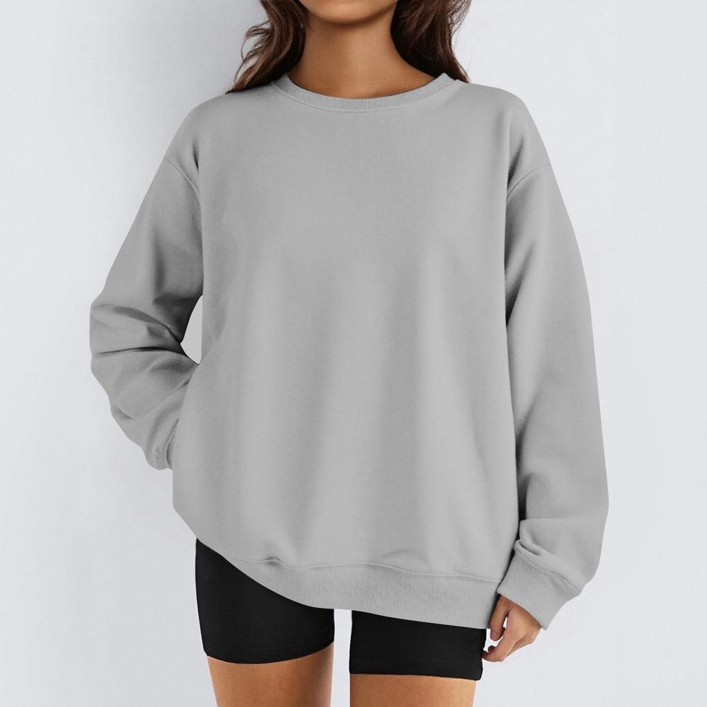 Women Winter Tops Women's Long Sleeve Sweatshirt Casual Crewneck Loose Fit Pollover Fleece Tops