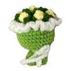 8PCS Handheld Flower Keychain Pendant Knitted Hook Weaving Pendant Rose Creative Keycain Bag Pendant Toy Graduation Gift
