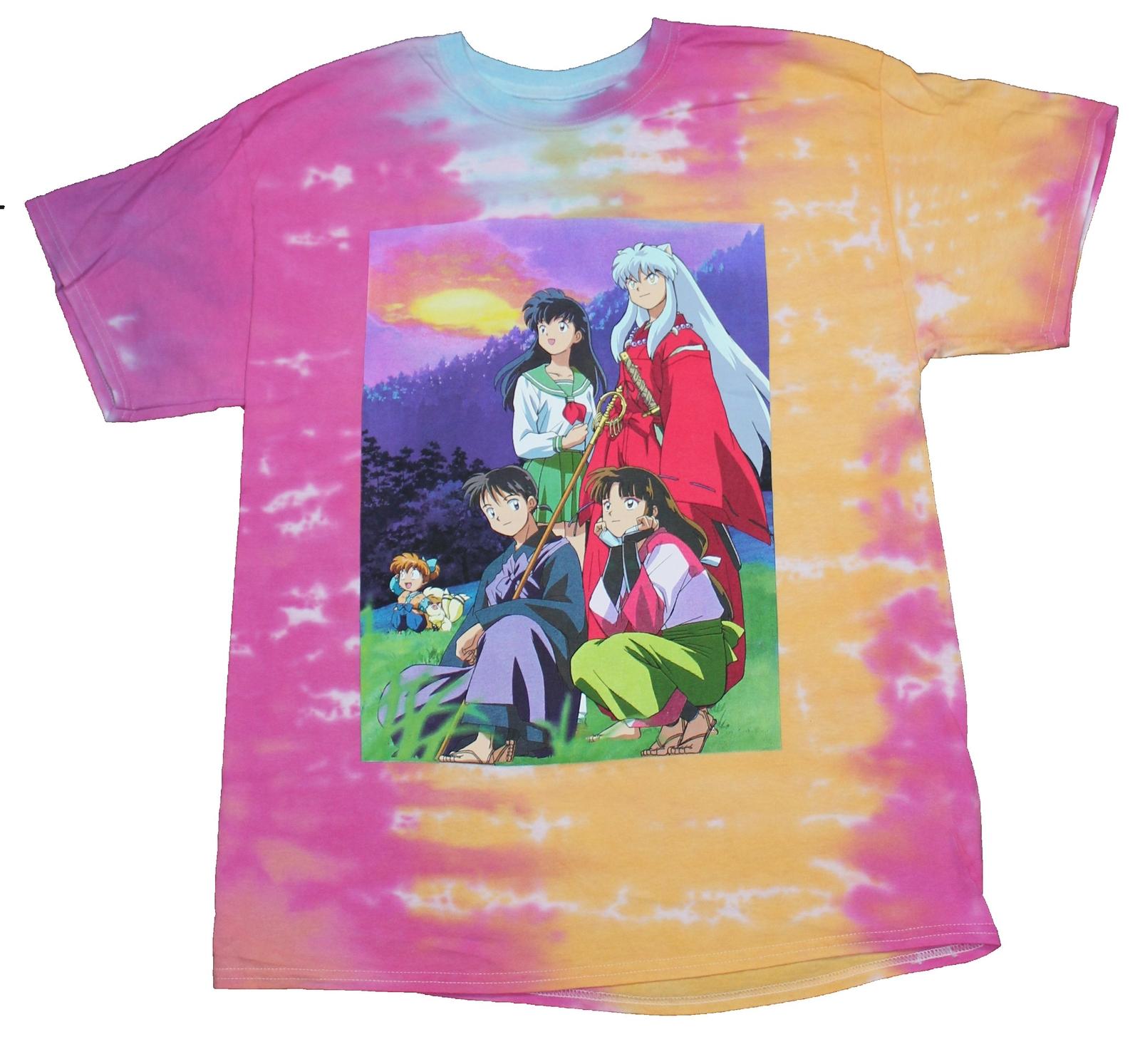 Inuyasha Mens T-Shirt - 4 Characters Sunset Mountain Group S
