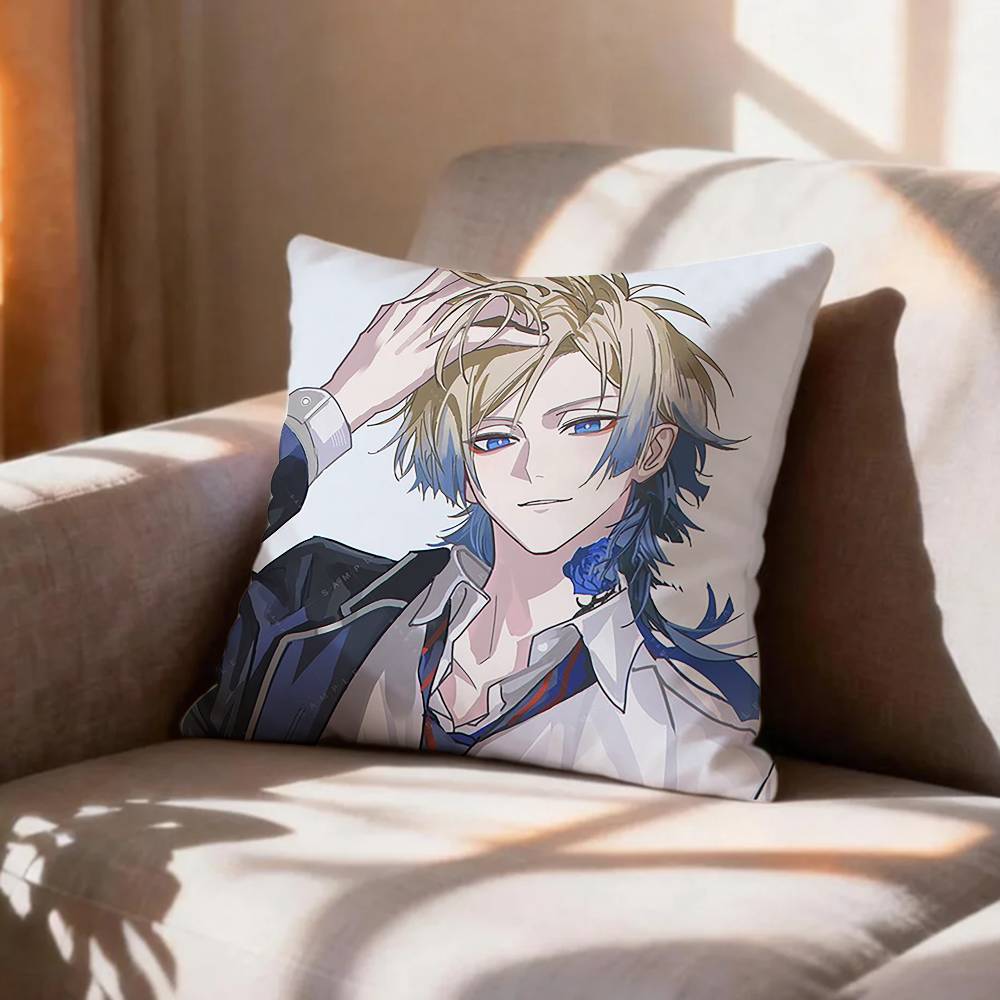 Blue Lock Anime MMichael KKaiser Pillow Case Pattern Printed Pillowcase For Living Room Sofa Cushion Cover