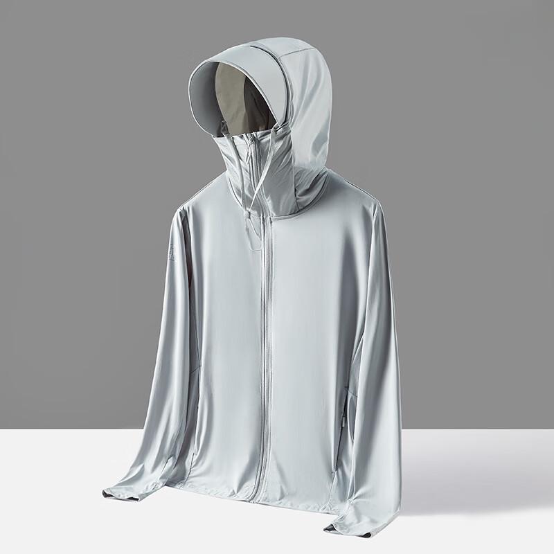 

XIN SHENG XIANG Men s Ice-Feel Sun Protection Fishing Jacket with Detachable Brim Refer to Size Chart