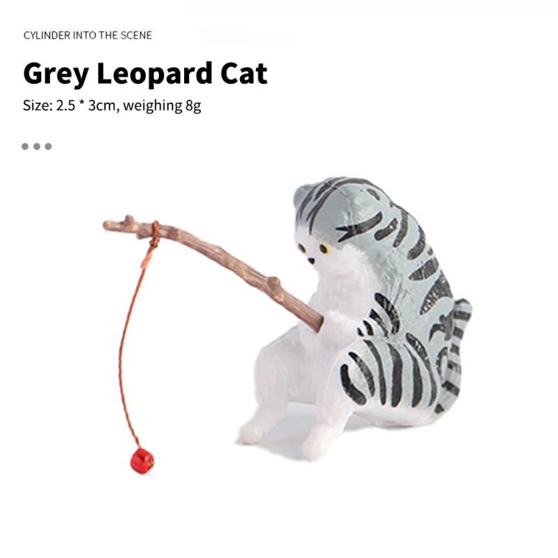 8/5/3ks Mini malé akvárium Ornament Rybářské Akvárium pro kočky Terénní úpravy Kreslená socha kočky Zajímavá dekorace miniaturní akvária