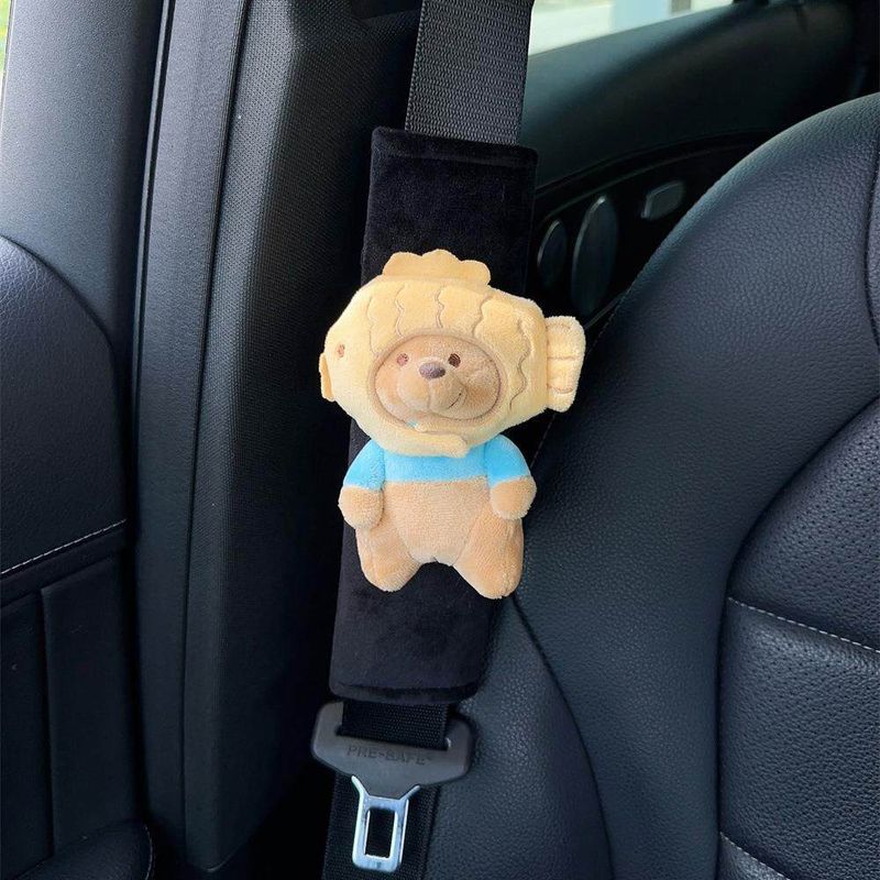 Cute Cartoon Seatbelt Shoulder Pads, Extended Car Seatbelt Protectors, In-Car Decoration, Popular Among Women