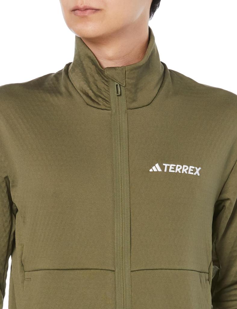 Adidas Terrex Multi Lightweight Fleece Jacket MKW63 Olive Strata XL Full-Zip Men's (IQ3742)