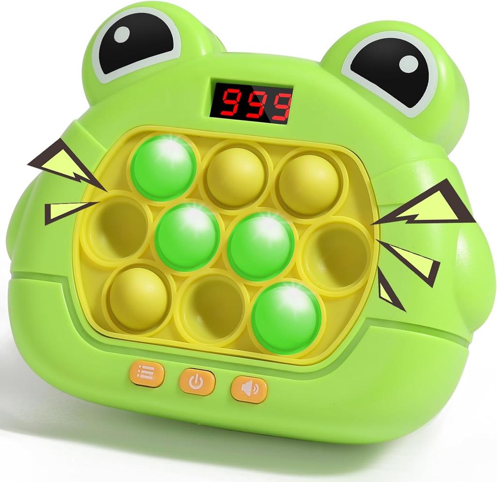 Fast Push Game Fidget Toys Pop Game Handheld Bubble Game Console Light Up Pop Game Sensory Fidget Toys for Kids
