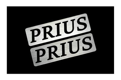 EE-500-2 Prius Silver/Black Acrylic 2-Layer Stickers, 30, 50, 60, PHV Alpha, Early and Late Models, Modellista, Set of 2