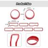 JeCar Grill Erts For Jeep Wrangler JL JLU 2024+ Grill Covers & Headlight Covers Trim Kit Accessories (Red)