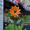 Sunflower Standing Wind Sculpture with Stake Simple Assembly Versatile Sturdy Rotatable for Patio Pathway Windmill Height 116cm