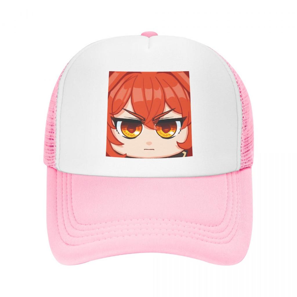 Personalized Diluc Genshin Impact Baseball Cap for Unisex WoUnisex Adjustable Anime Game Trucker Hat Outdoor Snapback Caps Summer Hats