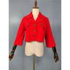 Export 21 White New Year Celebration Age-Reducing Breasted 3/4 Sleeve Stylish Red Short Crop Top Suit Outwear