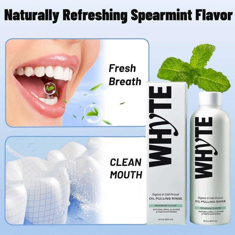 Soothe Gums & Freshen Breath Naturally | Herbal Oral Rinse with Essential Oils | Alcohol-Free, Fluoride-Free Mouthwash | White Oil Pulling | Tooth & G