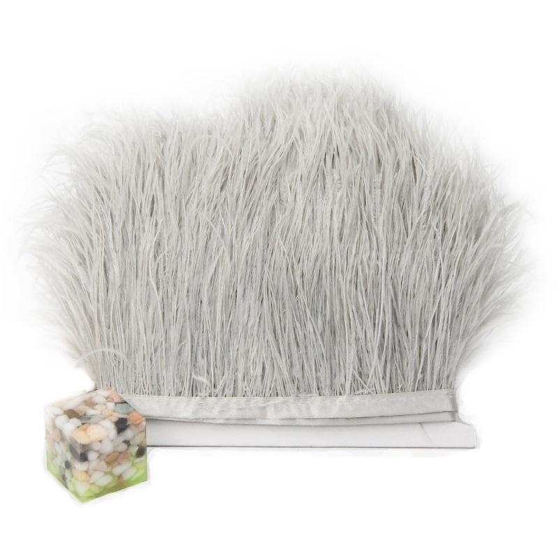 

Feather1 meter Fluffy Ostrich Feather Satin Trim Cloth Sideband 8-10cm Ribbon Fringe Suitable for skirts / dresses / apparel party DIY