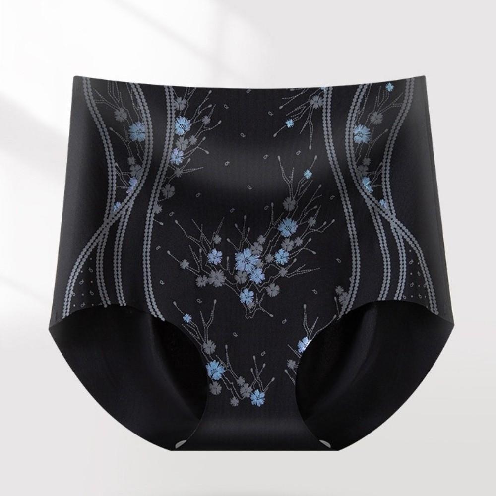 High Waist Butt Lifter Briefs Flowers Tummy Control Underwear Breathable Seamless Underpants  Women