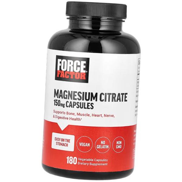 Magnesium Citrate, Magnesium Citrate 150, Force Factor  180 Vegcaps (36641011)