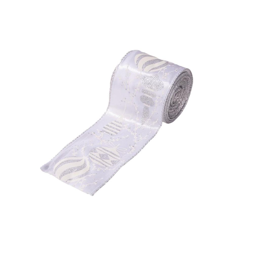 DIY Christmas Bow Ribbon Gold Fabric Swirl Ribbon New Christmas Tree Ribbon  Xmas Gift