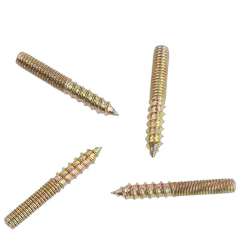 Pozinkovaný šroubový tyčový samořezný šroub s oboustranným závitem, závitový a špičatý konec, M4/M5