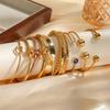 Candid Style Knot Cuff Bangle for Women,Gold Color Stainless Steel Elegant Tie Charm Bracelets, BFF Sisters Party Jewelry