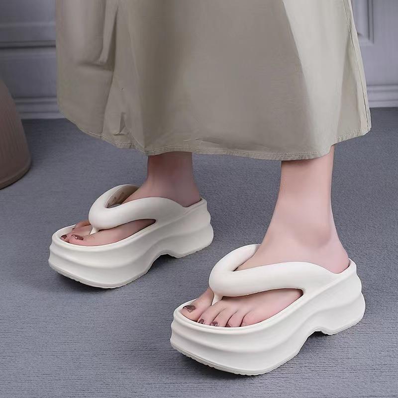 New pinch-in flip-flops shoes women's thick-soled non-slip summer indoor and outdoor wear versatile cool slippers