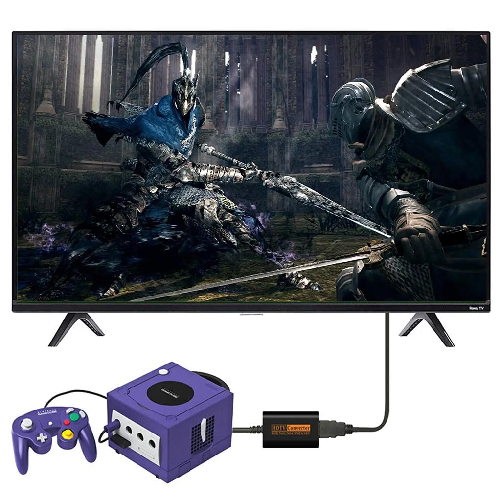 För N64 Till HDMI-kompatibel Omvandlare Adapter Full Digital 720P HDTV Gamecube SNES GC Plug Play Ingen Extern Ström Krävs