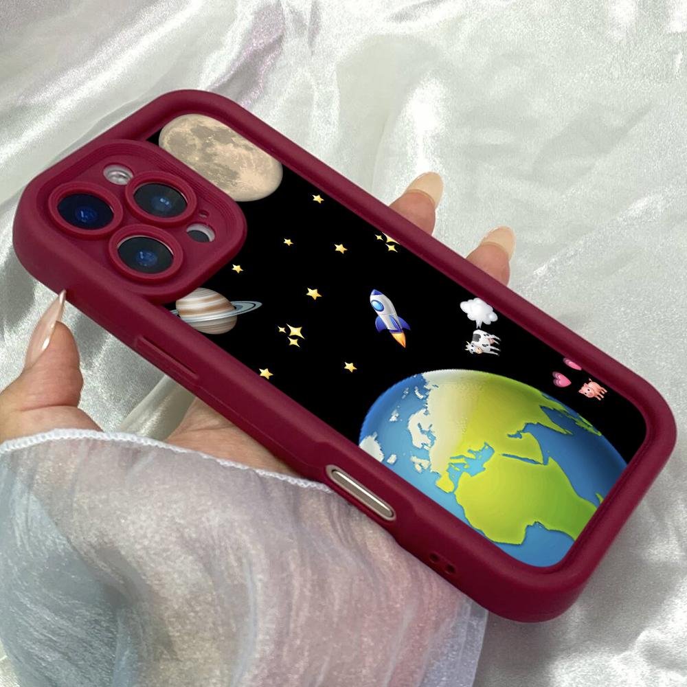 JT426 Planet Aesthetic for iPhone 17 16 15 14 13 Pro Max Samsung S26 S25 Ultra A17 A07 A56 A16 A14 Xiaomi 15T Redmi 15c Note 14 13 Soft Case