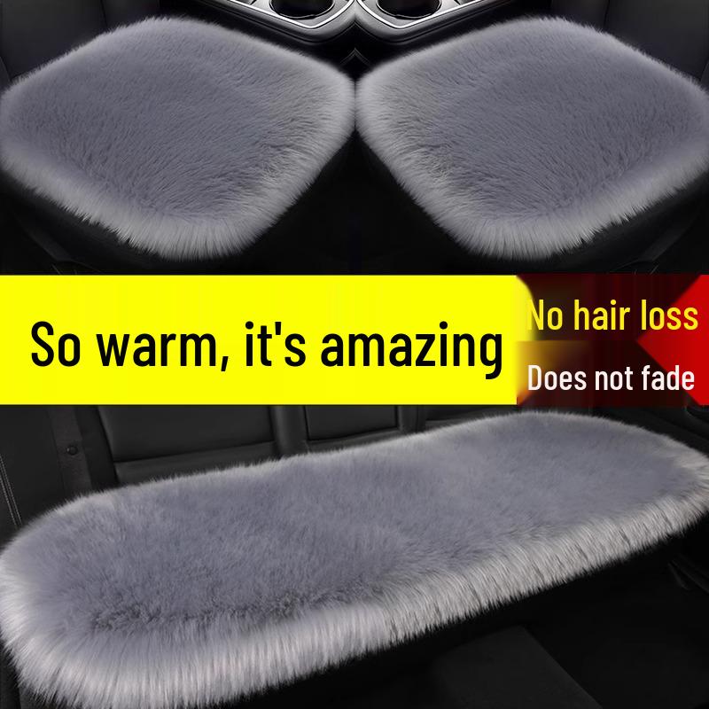 Winter Furry Car Seat Cushion for Women - Rear/Sedan Use