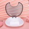 Orthodontic Retainer Case Portable Waterproof Mouthpiece Denture Box ContainerGray White
