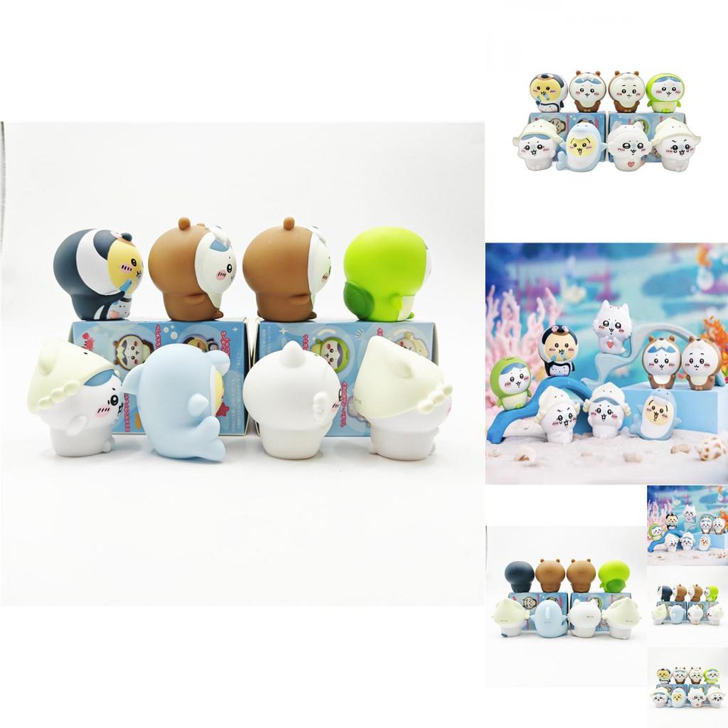 Adorable Self-deprecating Bear Aquarium Finger Puppets Cute Display Pvc Toy Set