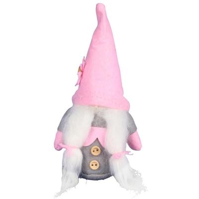 Easter Leprechaun Girl with Braids 15 Cm Pink