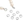 20Pcs 18K Gold Plated Brass End Bead Tip,End Caps 2 Hole Connecting Ring For DIY Pearl Bracelet Necklace Jewelry Making Supplies