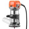 Wood Router, 1 HP 710W, Variable Speed Palm Router Tool with Soft Start, Compact Wood Edge Trimmer with Fixed Base & Dust Hood, Parallel Guide, for
