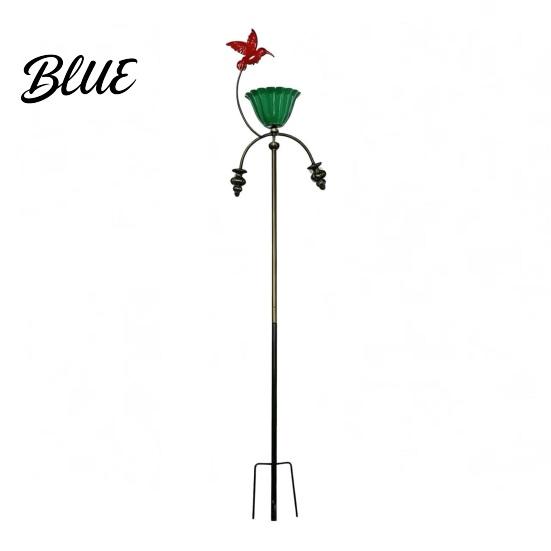Garden Bird Feeder Outdoor Feeder Baths for Outside Metal Flower Stakes Bath Hummingbird Patio Yard Lawn Art Decor