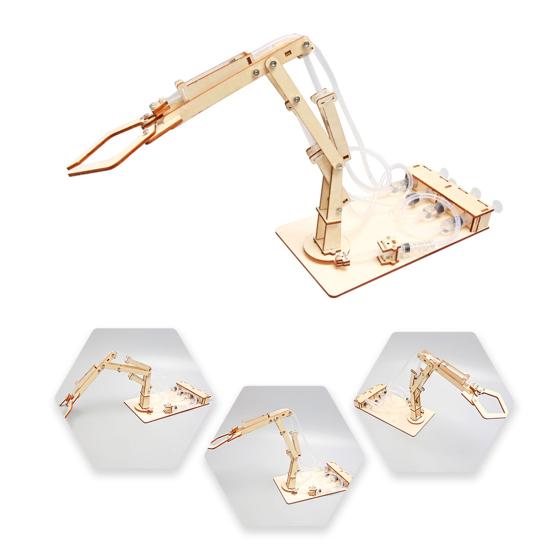 1 Set Lehrdemonstrationsspielzeug Logisches Denken Neuheit Stimulieren Sie die Vorstellungskraft Hydraulischer Roboterarm Physikalisches Spielzeug Kinderspielzeug