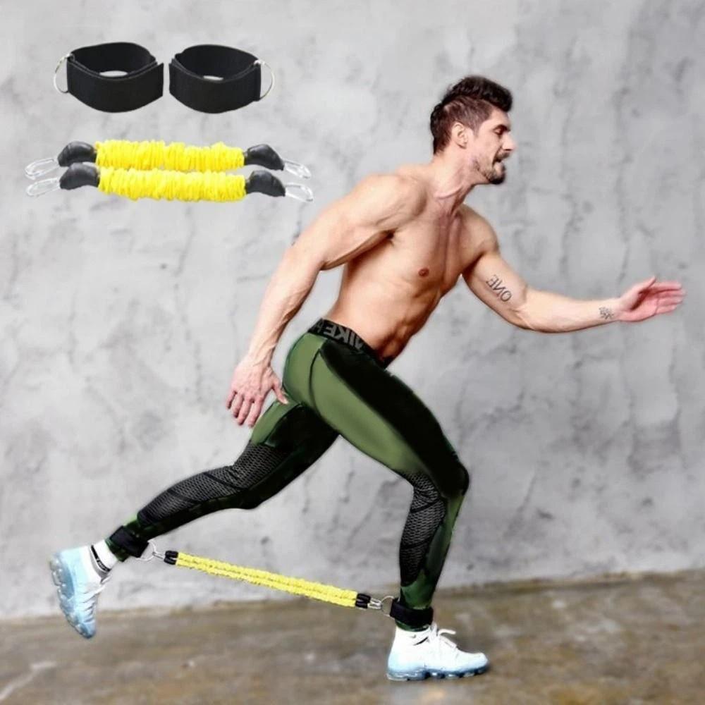 20LB-80LB Taekwondo Training Belt Thicken Ankle Pull Rope Resistance Bands  Fitness Equipment