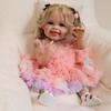 Muñeca Reborn de 22 pulgadas y 55 cm, de vinilo suave y completo, para recién nacidas, realista, articulada y sonriente.