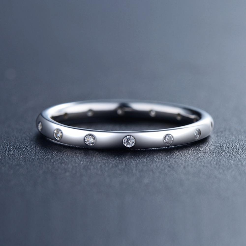 S925 Sterling Silver Simple Ring for Couples Thin Band Stylish European Accessory