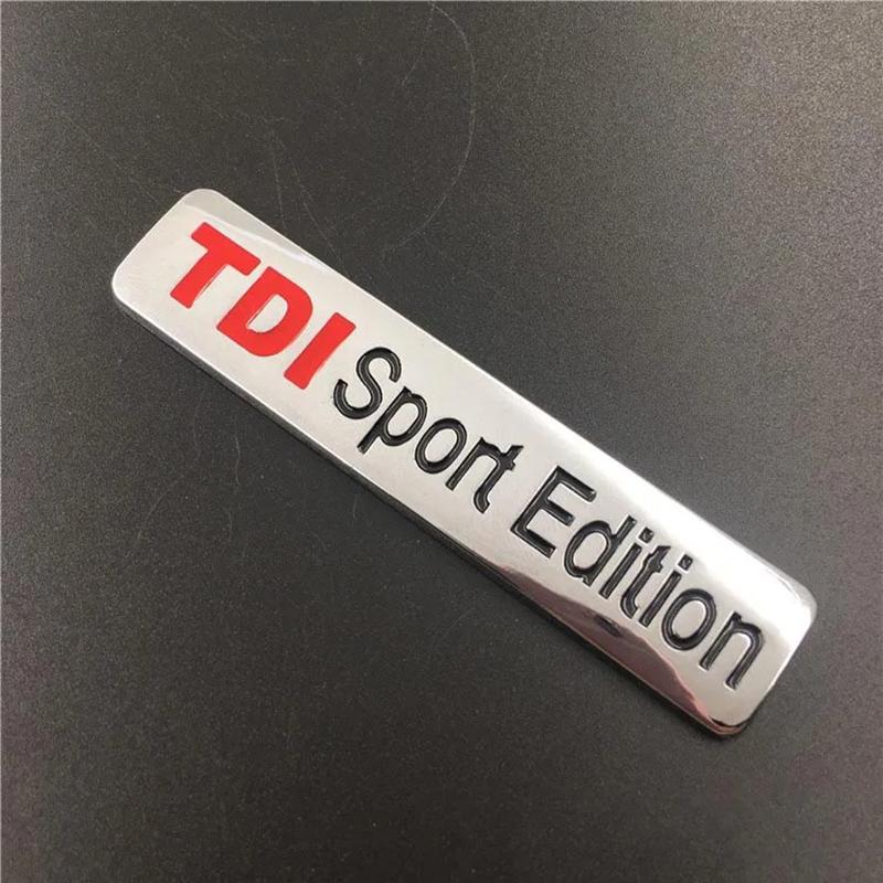 3D Metal TDI Sport Edition Logo Car Rear Trunk Badge Emblem Sticker For VW GTI Polo Golf 5 6 7 Passat Tiguan JETTA Accessories zf2