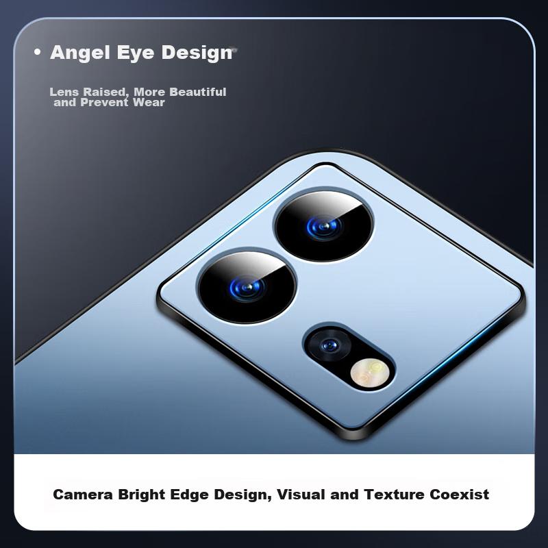 IQOO Neo8 Phone Case, IQOO Neo8 Pro AG Frosted Lens Full Protection, Real Machine Simple Solid Color, Light Luxury, Anti-Fingerprint,n, Graphite Black
