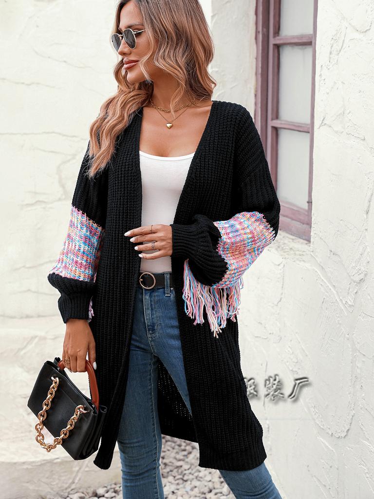 Autumn and Winter New European and American Women's Sweaters Fringed Knitted Sweaters Knitted Sweaters Women