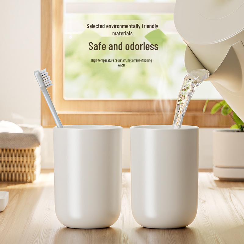 Punch-Free Wall-Mounted Toothbrush Holder & Cup Set